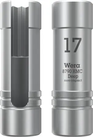 Produktfoto 1 von Wera 0.5 in Sechskant Buchse SW 17 mm Vierkant x 76mm
