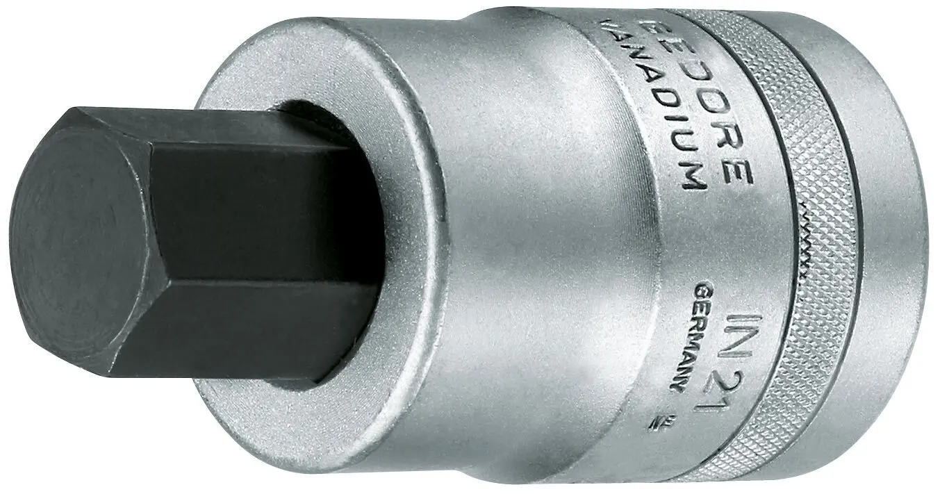 Gedore 1 in 22 mm Sechskant Bit-Steckschlüssel, Vierkant Chrom Vanadium Stahl, 1-teilig, 90 mm