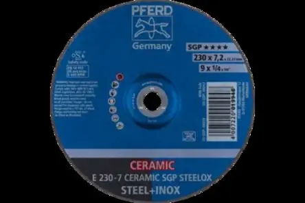 Produktfoto 1 von PFERD Rüggeberg France Schleifscheibe Keramik, 230 mm x 22.23 mm, 6600 U/min
