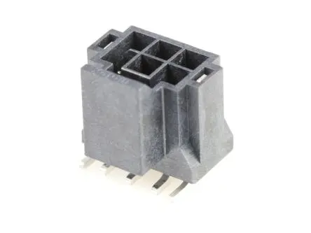 Molex 105429 Stiftsockel Vertikal, 6-polig / 2-reihig, Raster 2.5 mm Raster Oberfläche, Kabel-Platine, Ummantelt