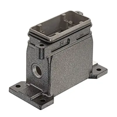 Produktfoto 1 von HARTING Han HPR Oberflächenmontiertes Gehäuse Schraubbefestigung, SMD 10B Haube für seitliche Kabeleinführung, IP65,