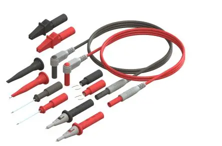 Produktfoto 1 von CALTEST Digital-Multimeter Messleitung und Steckverbinderkit, 2x Federhakenadapter