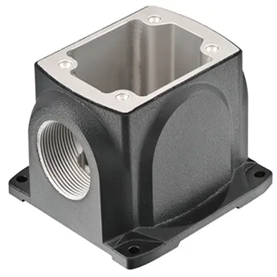 Produktfoto 1 von HARTING Han Yellock Oberflächenmontiertes Gehäuse Schraubbefestigung, SMD Aufputzgehäuse, IP65, IP40