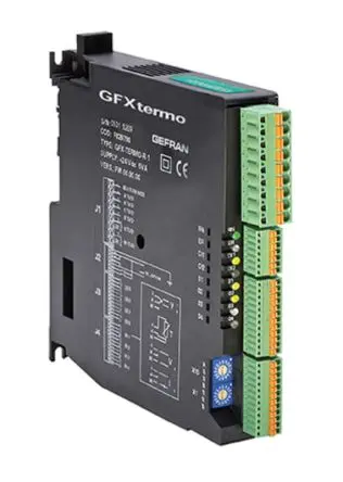 Produktfoto 1 von Gefran GFXTERMO4 Temperatur-Regler DIN-Hutschiene, Panel 4, 4 x Relais Ausgang/ Stromwandler Eingang 32V dc Ein-Aus, P,