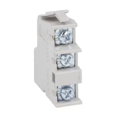 Produktfoto 1 von Lovato P5X1011 Kontakt 1-polig Schraubanschlussklemme, 1 Wechsler mit Schraube Anschluss 5 A, 5V
