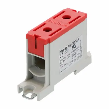Produktfoto 1 von Molex 201606 Anschlussklemmenblock Grau, 2AWG, 1000V Schraubbefestigung