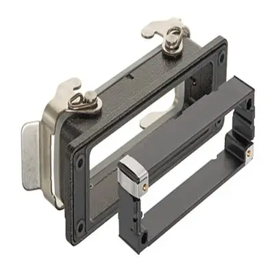 Produktfoto 1 von HARTING Han M Gehäuse mit Schottverschluss Doppelter Hebel 2, Hinten 24B Verriegelungshebel, IP66