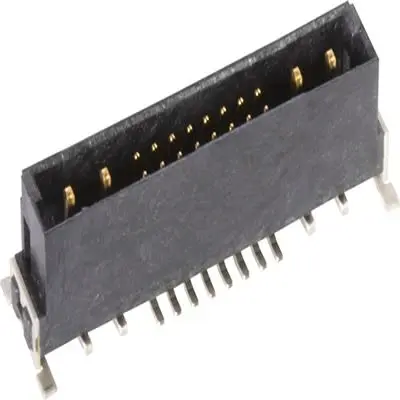 Produktfoto 1 von HARTING Har Flex Stiftleiste Gerade, 20-polig / 2-reihig, Raster 2.54 mm Raster Oberfläche, Motherboard-zu-Tochterkarte,