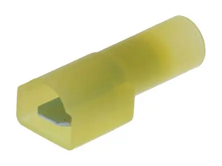 Produktfoto 1 von Molex 19004 Schnellkupplungs-Crimpanschluss, Gelb, Isoliert, 6.35 x 0.81 mm, Stecker, 10 AWG min, 12 AWG