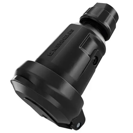 Produktfoto 1 von MENNEKES Franco Belgian Anschluss Schwarz 2P+PE, 230V, Kabel Gerade IP54 16A