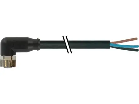 Produktfoto 1 von Baumer CAM Kabel, 3-adrig x 0.25 mm² Ungeschirmt Schwarz, 500 cm, Polyurethan