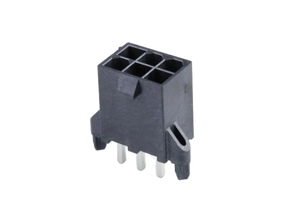 Molex 46207 Leiterplattenleiste Vertikal, 6-polig / 2-reihig, Raster 4.20 mm Raster Durchsteckmontage,