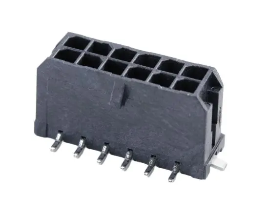 Produktfoto 1 von Molex 43045 Leiterplattenleiste Vertikal, 12-polig / 2-reihig, Raster 3 mm SMD, Kabel-Platine, Ummantelt