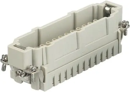 Produktfoto 1 von HARTING Han Hv E Hochleistungssteckverbinder-Einsätze und -Module Stecker, 12-polig 16A, Stromversorgungssteckverbinder