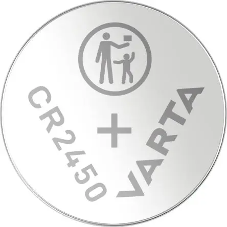 Produktfoto 1 von Varta CR2450, LiMnO2, Organischer Elektrolyt Knopfzelle Ø 24.5 mm, 3 V / 570 mAh, 2