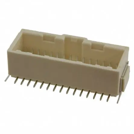 Produktfoto 1 von Molex 55763 Leiterplattenleiste Vertikal, 30-polig / 2-reihig, Raster 2 mm Raster Oberfläche, Kabel-Platine, Ummantelt