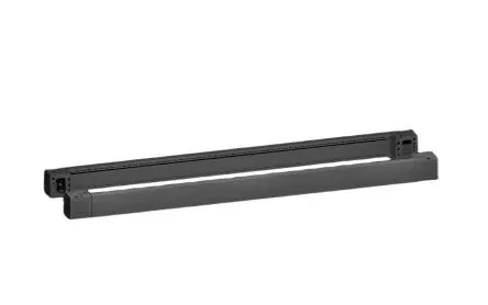 Produktfoto 1 von Rittal VX Stahlblech Eckstück Basis/Sockel Gehäuseabdeckung Schwarz, 1600 mm, H. 100 mm