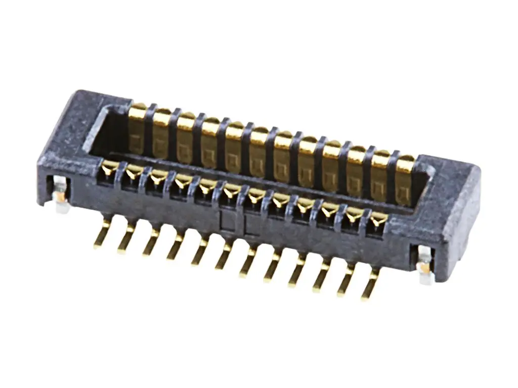 Produktfoto 1 von Molex 55909 Leiterplattenleiste Vertikal, 24-polig / 2-reihig, Raster 0.4 mm Raster SMD, Platine-Platine, Unisoliert