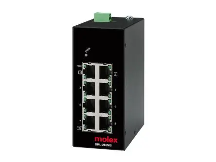 Produktfoto 1 von Molex 1120361001 Industrial-Ethernet-Switch 8-Port Unmanaged 100Mbit/s