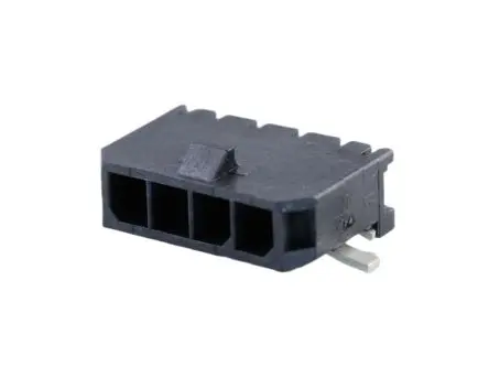 Produktfoto 1 von Molex 43650 Leiterplattenleiste gewinkelt, 4-polig / 1-reihig, Raster 3 mm Raster Oberfläche, Leistung, Kabel-Platine,
