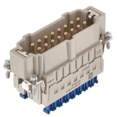 Produktfoto 1 von HARTING Han ES Stifteinsatz Stecker, 16-polig 16 A, Einfügen