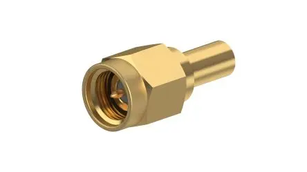 Produktfoto 1 von Huber+Suhner SMA Stecker Anschluss SMA-Steckverbinder, Frei hängend, für RG-Kabel, 50 Ω Crimpbefestigung, Gerade