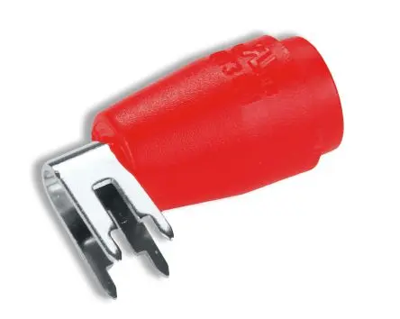 Produktfoto 1 von CALTEST Prüfspitze Rot 25A Messing Buchse Vernickelt Leiterplattenstift Polyamid