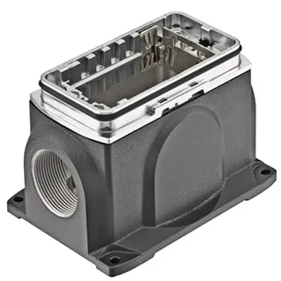 Produktfoto 1 von HARTING Han Yellock Oberflächenmontiertes Gehäuse Schraubbefestigung, SMD Oberflächenmontiertes Gehäuse, IP65, IP40
