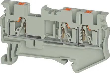 Produktfoto 1 von Wieland Anschlussklemmenblock DIN-Schiene 1 Grau, 2.5mm², 800V Einsteck-Anschluss