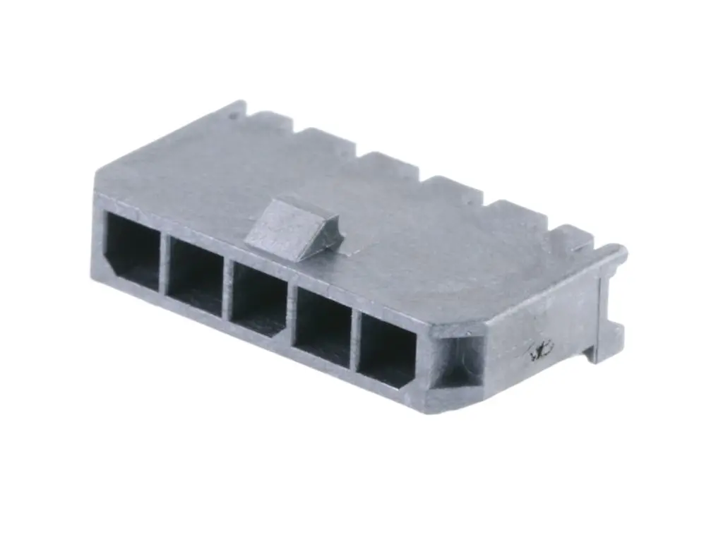 Produktfoto 1 von Molex 43650 Stiftsockel gewinkelt, 5-polig / 1-reihig, Raster 3 mm SMD, Kabel-Platine, Ummantelt