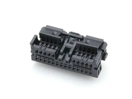 Produktfoto 1 von Molex 206523 Anschluss, Kabel-Platine, Nicht abgedichtete Buchse, Kabel-zu-Kabel, Buchse, 24-polig, Schwarz / 2-reihig