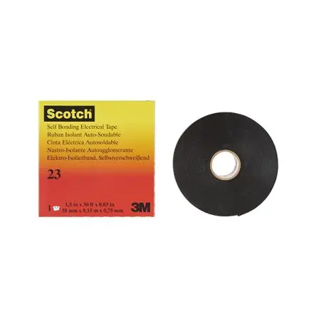 Produktfoto 1 von 3M 3M Scotch Rubber Splicing Tape 23 Ethylen-Propylen-Gummi Isolierband Schwarz, Stärke 0.762 mm x 38mm x 9.15 m, 0 °C