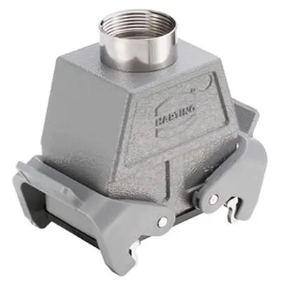 Produktfoto 1 von HARTING Han B Gehäuse Doppelter Hebel 2, Kabel 10B Kupplungsgehäuse, IP65