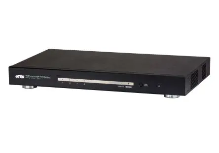 Produktfoto 1 von HDMI Typ A Buchse (schwarz) Aten Videosplitter und -umschalter HDMI 4-Port Splitter, 4096 x 2160 1 Videoeingänge 5