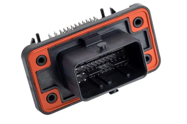 Produktfoto 1 von Molex 500762 Leiterplattenleiste gewinkelt, 48-polig / 4-reihig, Raster 2.5 mm Lot, Kabel-Platine, Ummantelt