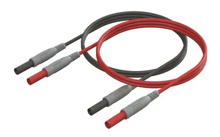Produktfoto 1 von CALTEST Messleitung 10A Stecker / Stecker, Schwarz, Rot Silikon-isoliert 100 cm