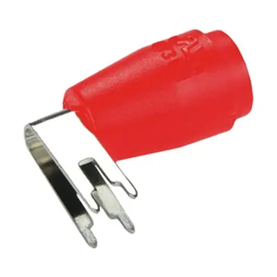 Produktfoto 1 von Prüfspitze Rot 25A Messing Buchse Vernickelt Leiterplattenstift Polyamid