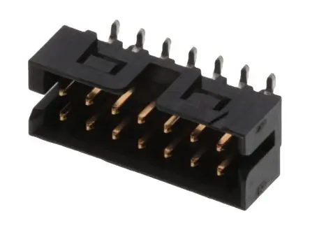 Produktfoto 1 von Molex 87832 Leiterplattenleiste Vertikal, 14-polig / 2-reihig, Raster 2 mm Raster Oberfläche, Belegung, Kabel-Platine,