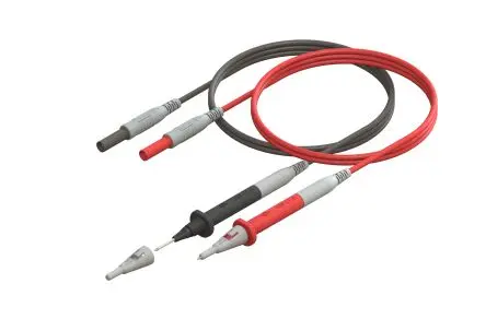 Produktfoto 1 von CALTEST Messleitung 10A Stecker / Stecker, Schwarz, Rot Silikon-isoliert 120 cm