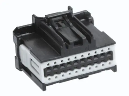 Produktfoto 1 von Molex 34729 Steckverbindergehäuse, Kabel, Stiftsockel, Crimpbefestigung, Buchse, 8-polig, Schwarz / 2-reihig