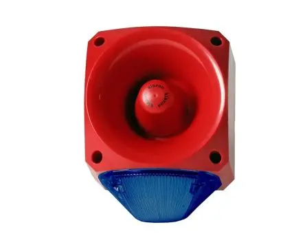 Produktfoto 1 von Klaxon PNC LED, Dauerbetrieb-Licht Signalleuchte 60V Blau IP66 Feststehend / 113 dB 113 dB @ 1m