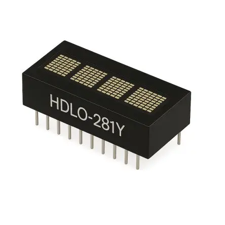 Produktfoto 1 von Broadcom HDLx‑3416 LED-Anzeige Punktmatrix 4 Zeichen, Rot 626nm 3.5mcd Zeichenbreite 5.08 mm Zeichenhöhe 0.27 mm DIP