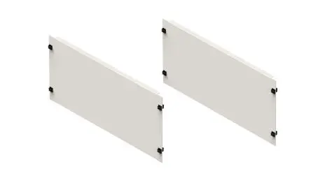Produktfoto 1 von Aten Stahl Frontplatte 5 U, Weiß 222 mm 482mm