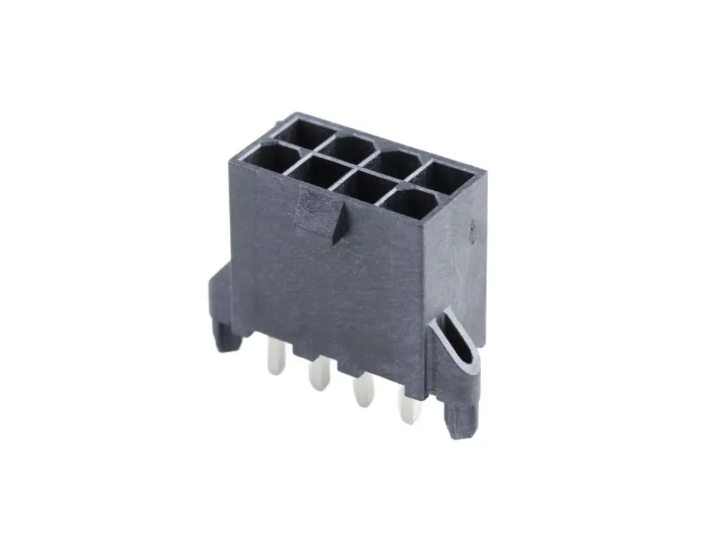 Molex 46207 Leiterplattenleiste Vertikal, 8-polig / 2-reihig, Raster 4.20 mm Raster Durchsteckmontage,