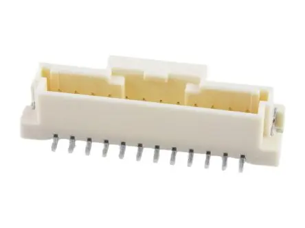 Molex 560020 Stiftsockel Vertikal, 12-polig / 1-reihig, Raster 2 mm Raster Oberfläche, Kabel-Platine, Ummantelt