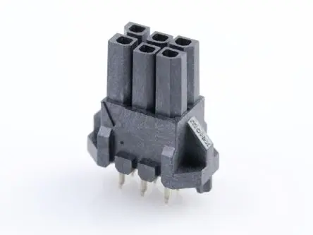 Molex 44769 Leiterplattenbuchse Vertikal Leiterplattenmontage 6-polig / 2-reihig, Raster 3 mm Durchsteckmontage