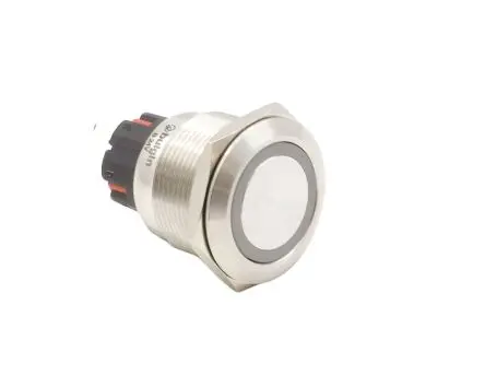 Bulgin MP22 Druckknopf Grün Beleuchtet Tastend Frontplattenmontage Ø 22 mm, 2-poliger Umschalter / 5A 250 V, IP65