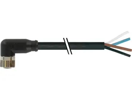 Produktfoto 1 von Baumer CAM Kabel, 4-adrig x 0.25 mm² Ungeschirmt Schwarz, 500 cm, Polyurethan