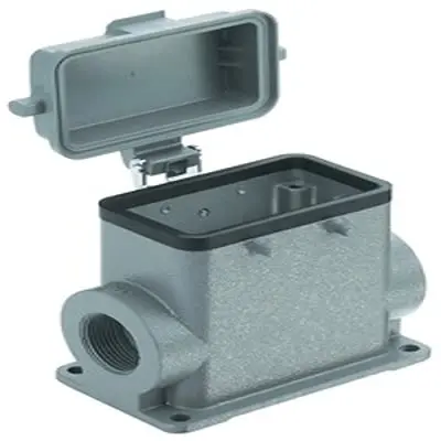 Produktfoto 1 von HARTING Han B Oberflächenmontiertes Gehäuse Doppelter Hebel 2, Oberfläche 10B Oberflächenmontiertes Gehäuse, IP65