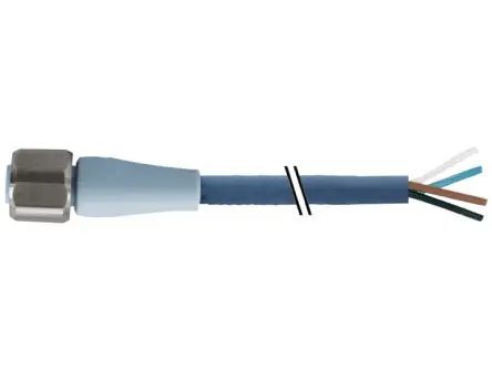 Produktfoto 1 von Baumer CAM Kabel, 4-adrig x 0.34 mm² Ungeschirmt Blau, 500 cm, Thermoplastisches Elastomer